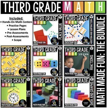 Preview of 3rd Grade Math Made Fun Curriculum Bundle