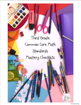 Preview of 3rd Grade Math Mastery Checklists (Editable AND Printable Versions)