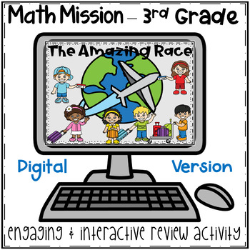 Preview of 2nd Grade Math Mission - Digital Escape Room - End of the Year Amazing Race