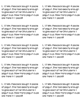 Grade 3 Module 1 Application Problems with Extra Problems by Works From ...