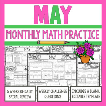 Preview of 3rd Grade Math Morning Work | May | 3rd Grade Math Spiral Review