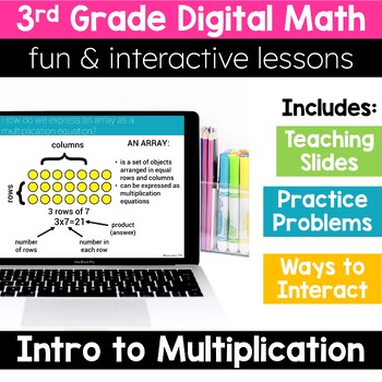 Preview of 3rd Grade Math Multiplication Basics 3.OA.1 Digital Math Activities