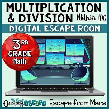 Preview of 3rd Grade Math Multiplication and Division Activity Digital Escape Room