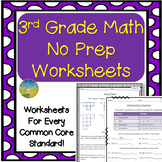 3rd Grade Math NO PREP Worksheets