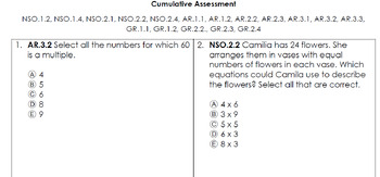 Preview of 3rd Grade Math - NSO, AR, GR Test4
