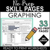 3rd Grade Math No-Prep Worksheets Bar + Picture Graphs + L