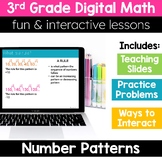 3rd Grade Math Number Patterns 3.OA.9 Digital Math Activit