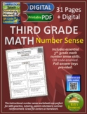 3rd Grade Math Number Sense Worksheets - Print and Digital