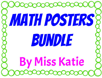 Preview of 3rd Grade Math Poster Bundle