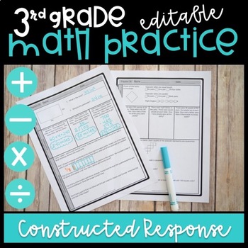 Preview of 3rd Grade Math Practice With Constructed Response