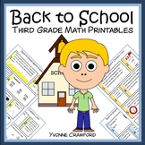 3rd Grade Math Printables - Back to School No Prep Time Sa