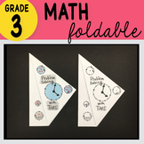 3rd Grade Math Problem Solving with Time Foldable