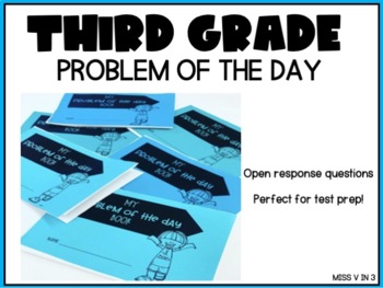 Preview of 3rd Grade Math Problem of the Day Digital & Print