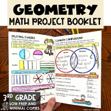 3rd Grade Math Project Booklet Geometry Shapes Math Review