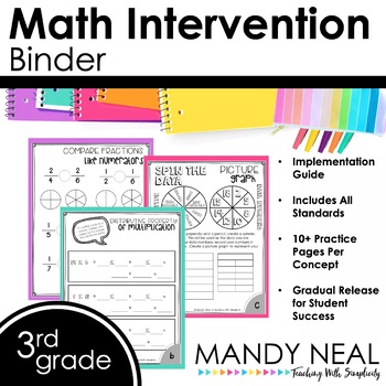 Preview of 3rd Grade Math RTI Intervention Binder