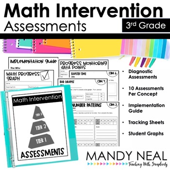 Preview of 3rd Grade Math Intervention Assessments