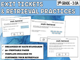 3rd Grade Math Retrieval Practices (3.OA, Warm Ups and Exi