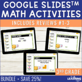 3rd Grade Math Spiral Review #1-3 Google Slides BUNDLE | E