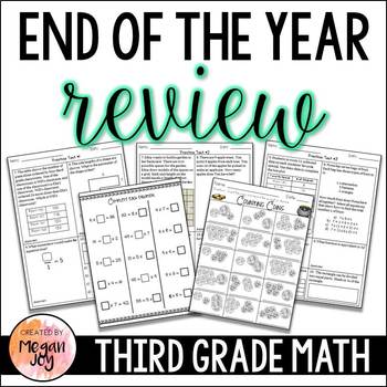 Preview of Third Grade Math End of the Year / Summer Review