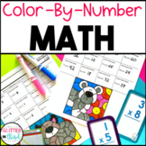 3rd Grade Math Review Color By Number Worksheets BUNDLE