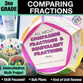 3rd Grade Math Review Activity Comparing Fractions & Equiv