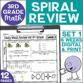 3rd Grade Math: Daily Math Spiral Review, Morning Work, an