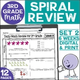 3rd Grade Math Review Daily Spiral Morning Work Warm Ups P