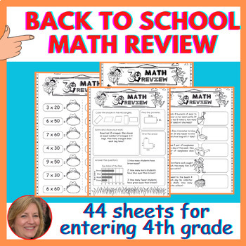 Preview of Back to school Math Review | First week of school (Entering 4th grade)