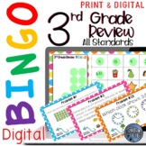 3rd Grade Math Review Digital Bingo Game All Standards