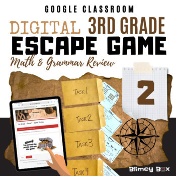 Preview of 3rd-Grade Math Review | Digital/Printable Escape Game 2