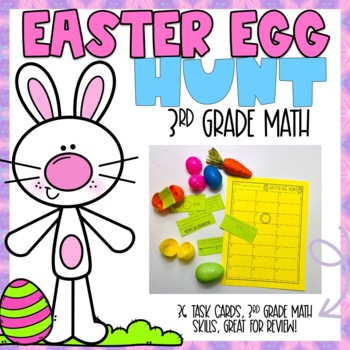 Preview of 3rd Grade Math Review Easter Egg Hunt