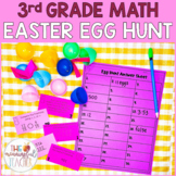 3rd Grade Math Review Easter Egg Hunt | EDITABLE