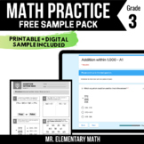 3rd Grade Math Review Free Pack - Printable and Digital Ma