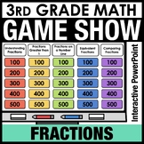 3rd Grade Math Review Game Show PowerPoint - Fractions Tes