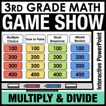 3rd Grade Math Review Game Show PowerPoint Multiplication & Division