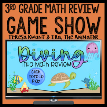 Preview of 3rd Grade Math Review Game for Test Prep | Editable Jeopardy Activity