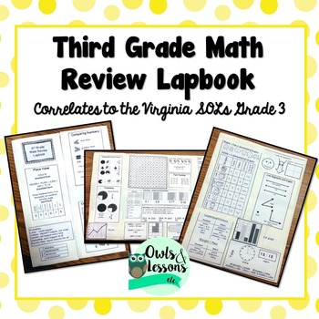 Preview of 3rd Grade Math Review Lapbook