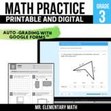 3rd Grade Math Review Packets - Printable and Digital