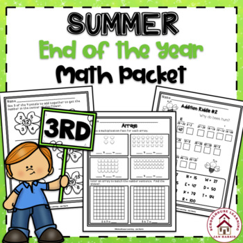 Preview of 3rd Grade Math Review | End of Year Math Summer Activities Packet
