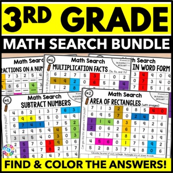 Preview of 3rd Grade Math Review Packet, Intervention, Homework, Stations, Sub Plans