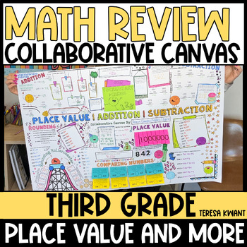 Preview of 3rd Grade Math Review Place Value, Addition & Subtraction Fun Test Prep Activity