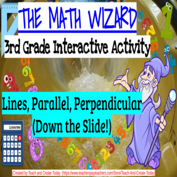 Preview of 3rd Grade Math Review Practice Activity  Lines Parallel Perpendicular
