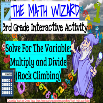 Preview of 3rd Grade Math Review Practice Activity Solve for Variable Multiply Divide