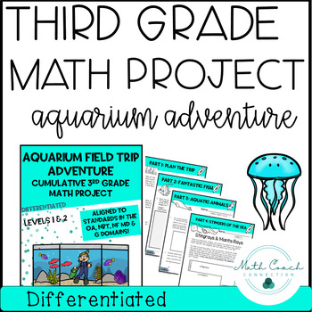 Preview of 3rd Grade Math Review Project Aquarium Field Trip