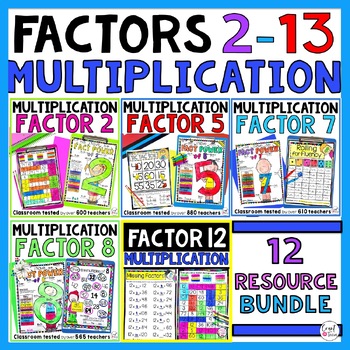 Preview of Multiplication Facts Practice Activities Bundle with Multiplication Fact Fluency