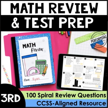 Preview of 3rd Grade Math Review & Test Prep | Spiral Review