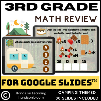 Preview of 3rd Grade Math Review for Google Slides