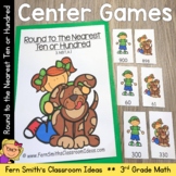 3rd Grade Math Round to the Nearest Ten or Hundred Center Game