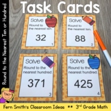 3rd Grade Math Round to the Nearest Ten or Hundred Task Cards