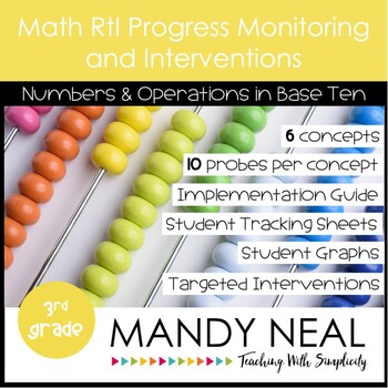 Preview of 3rd Grade Math RtI Assessments & Intervention Binder for NBT Bundle